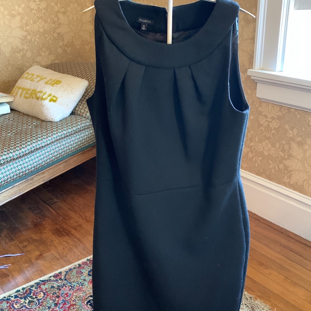 Talbots shawl collar wool blend dress. Worn once. 249‎ retail